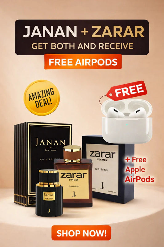 Buy 1 Get 3 Mega Deal: Janan + Zarar Gold & FREE AirPods Pro 🎁